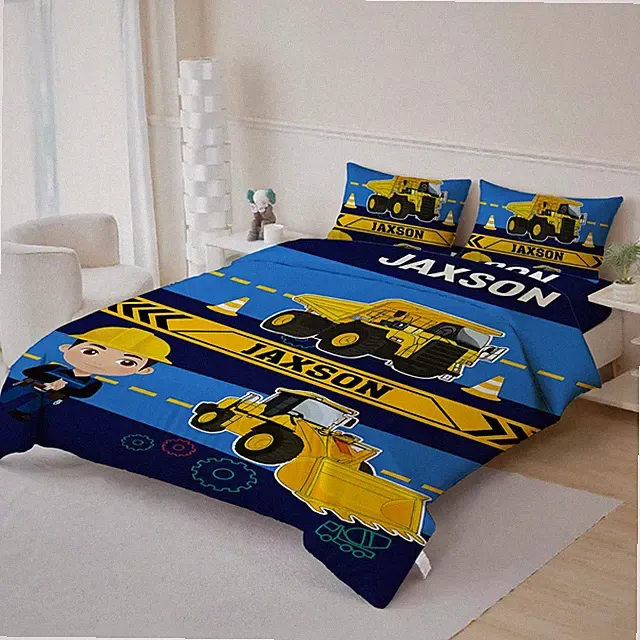 3D Engineering Vehicle Theme Quilt Cover Set Bedding Sets Pillowcases 190