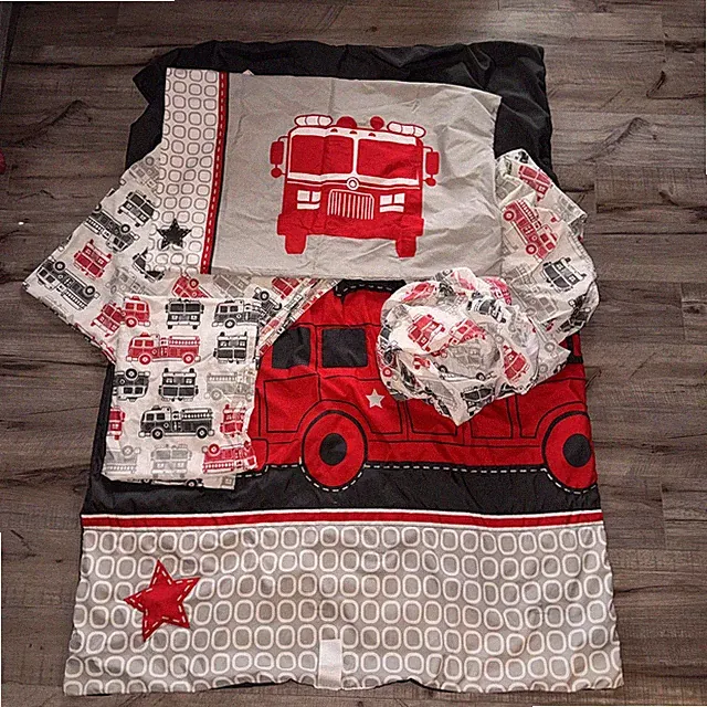 Carter's Fire Truck Bed Set 7 Piece Set Toddler Bed Crib Comforter 2 sheet sets