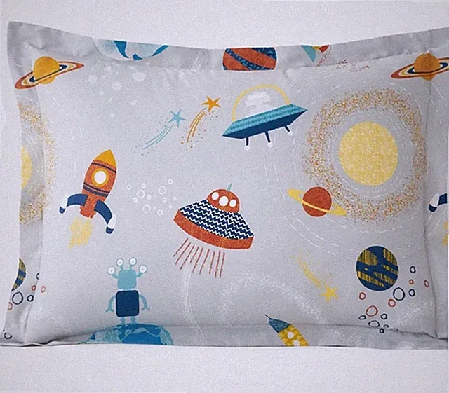 COMPANY STORE Space Vehicles Standard Sham - Pale Grey - NIP