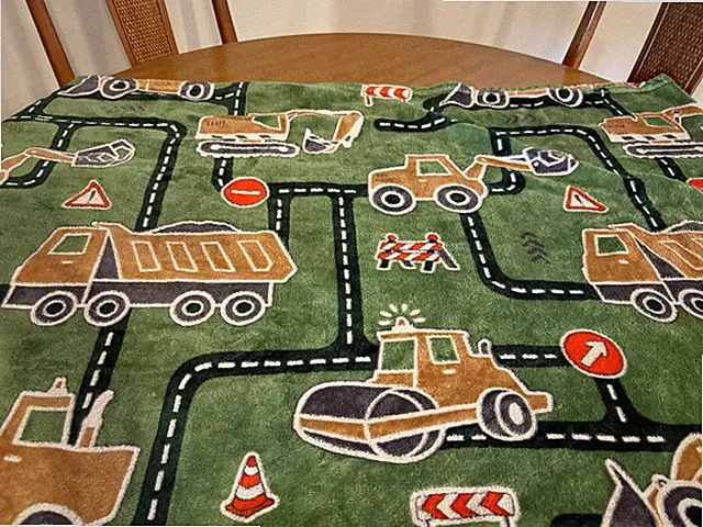 Construction Site Trucks Vehicles Plush Throw Blanket 50x56