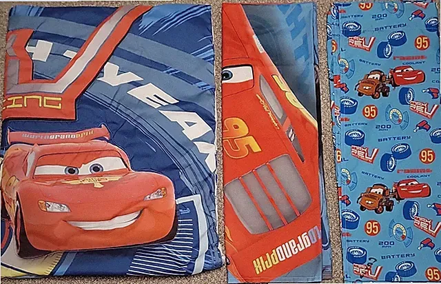 Disney Cars Lightning McQueen Mater Twin Bedding Set 3 Piece Twin