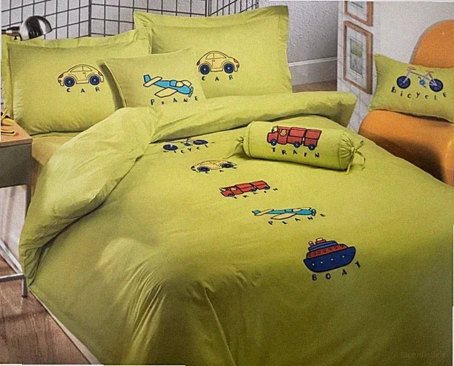 NEW Boys Twin Comforter/Duvet Cover Set Cars Boat Plane Train Bicycle 100%Cotton