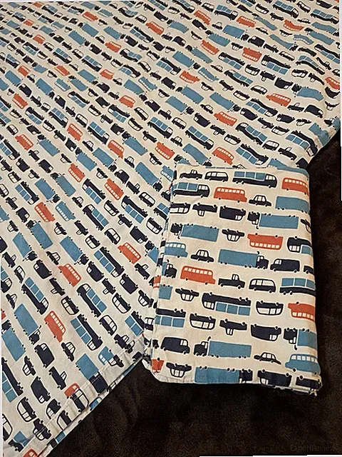 Pillowfort Transit Flat Sheet 90”Long 58” Wide In Blue & Orange + Pillowcase