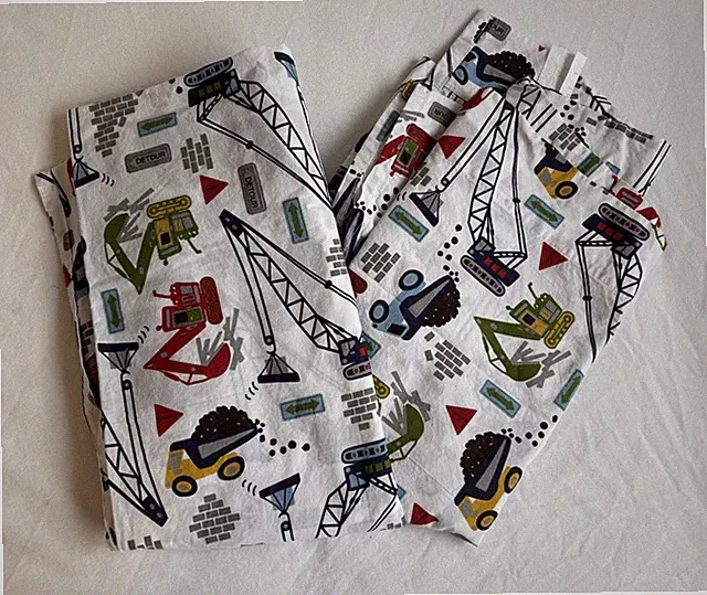 Pottery Barn Kids Construction Equipment Busy Builder Twin Flat Sheet Digger Car