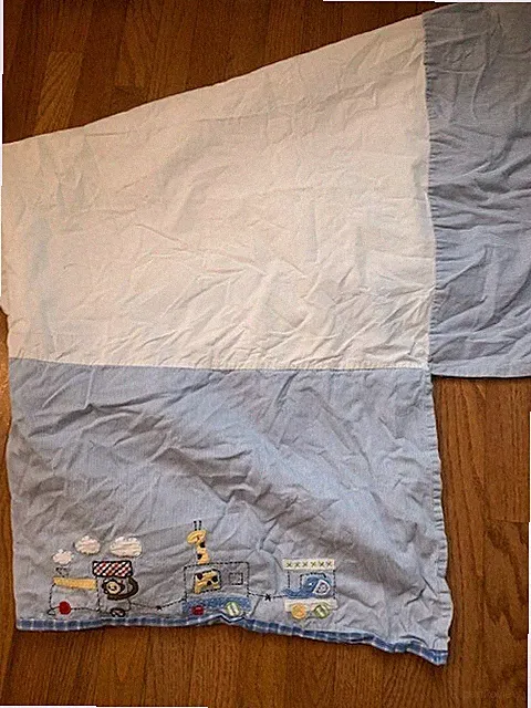Pottery Barn Kids Ryder train Crib Bed Skirt